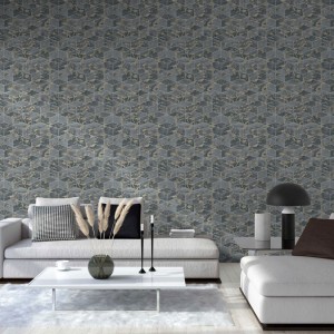 Papeldecor|Vliestapete Floral Ethnostil Modern Blau und Braun|Tapeten 2