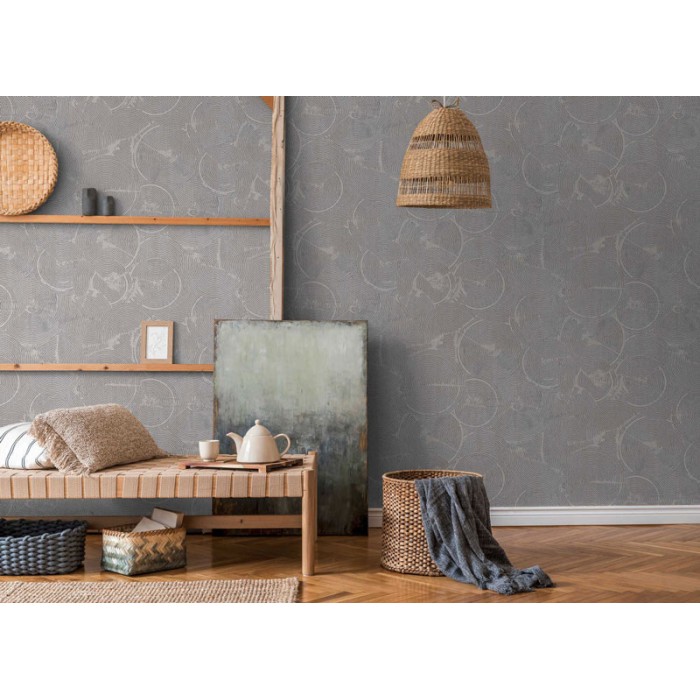 As Creation|Tapete ethnisches Design Kreise Glanzeffekt|Tapeten