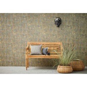 As Creation|Wallpaper light gray and metallic ethnic circles|Wallpaper 2