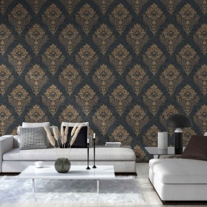 As Creation|Wallpaper elegant damask in white, gray, and beige|Damask 2
