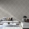 As Creation|Wallpaper with beige and gray damask motifs|Damask