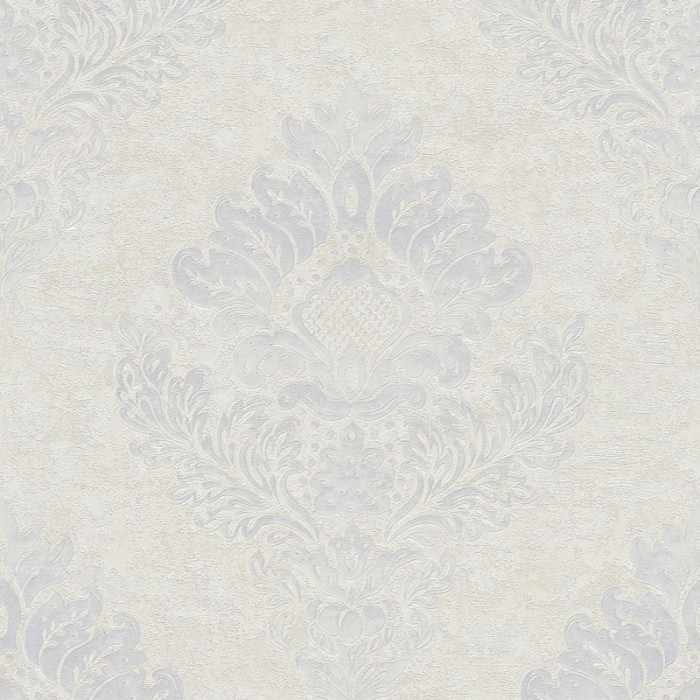 Papel Pintado damasco elegante blanco, gris y beige - As Creation Metropolitan Stories 2 379015