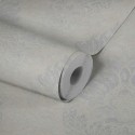 As Creation|Papier Peint damas élégant blanc, gris et beige|Damas