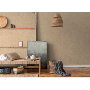 Papeldecor|Papel pintado liso efecto yeso con brillo beige|Papel Pintado 2