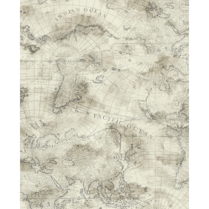 Papeldecor|Vintage Weltkarte Tapete|Seemann & Nautisch