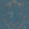 Papeldecor|Tapete blaues ornamentales Barockmuster|Tapeten