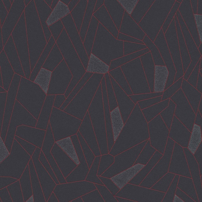Papeldecor|Papel Pintado geométrico negro detalles metalizados|Papel Pintado