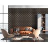Papel Pintado moderno rombos negro u marrón metalizado -  221-1525