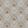 Papeldecor|Papier Peint moderne, losanges gris et doré métallisé|Papier Peint