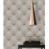 Papeldecor|Papier Peint moderne, losanges gris et doré métallisé|Papier Peint
