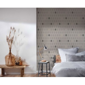 Caselio|Art Deco wallpaper with seashells in black and copper|Art Deco 2