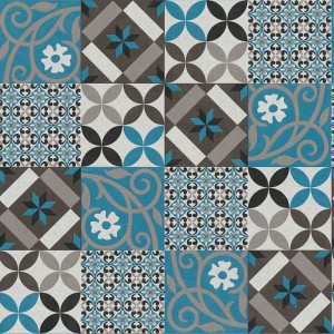 As Creation|Moroccan arabesque tile wallpaper grey|Tile Imitation