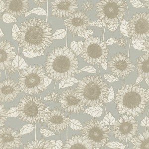 Grandeco|Scandinavian-style floral blue wallpaper|Floral