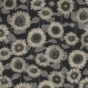 Papeldecor|Dunkel getönte Tapete mit Sonnenblumenmuster|Tapeten