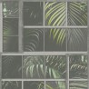 Papeldecor|Papel Pintado efecto ventana, estilo tropical verde|Papel Pintado