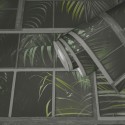 Papeldecor|Tapete Effektfenster, grüner tropischer Stil|Tapeten