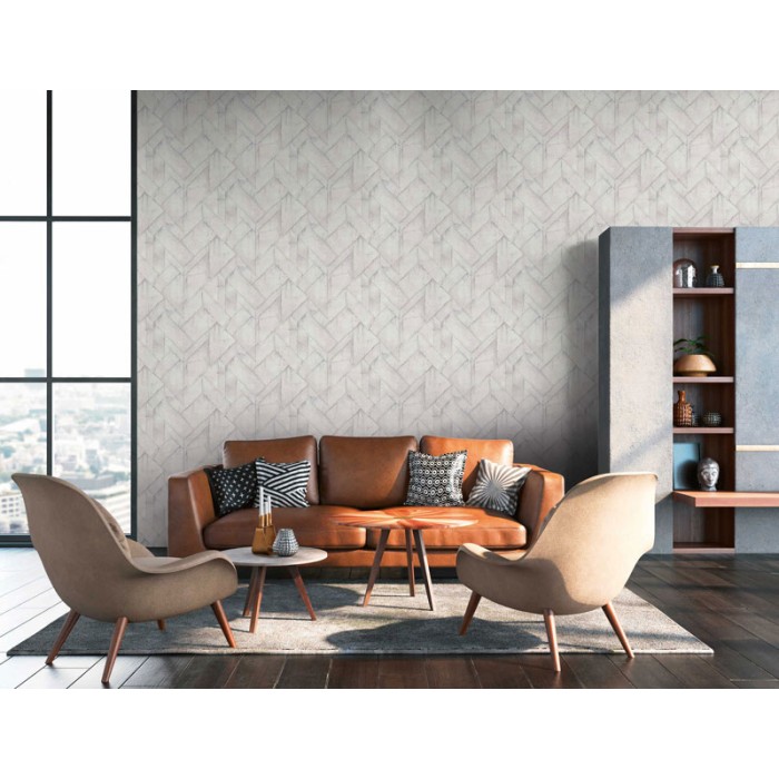 Papeldecor|Papier Peint effet béton avec formes géométriques|Papier Peint