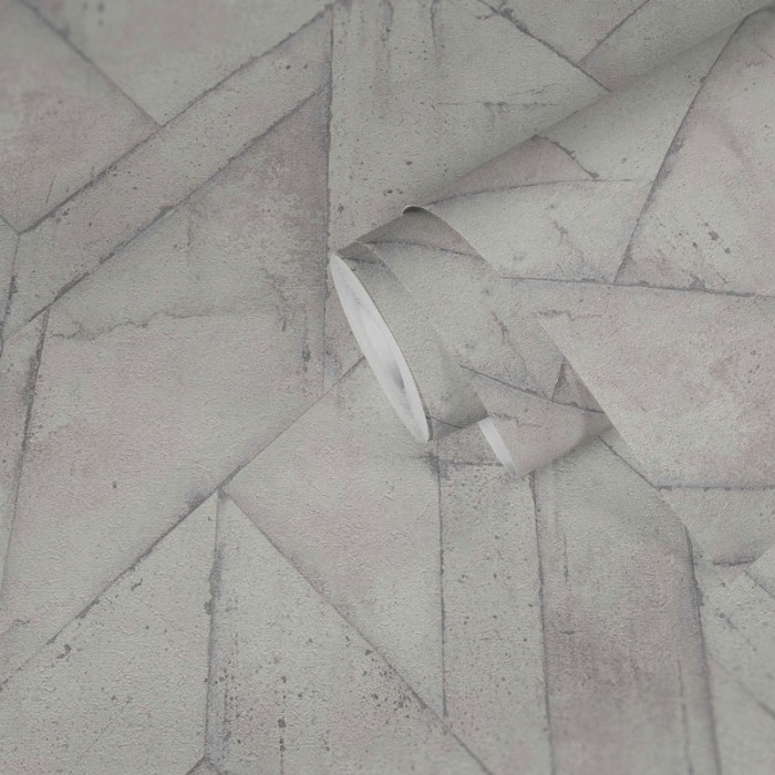 Papeldecor|Wallpaper concrete effect with geometric shapes|Wallpaper