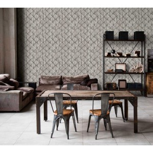 Casadeco|Elegant beige Art Deco wallpaper, inspired by cabaret tiaras|Wallpaper 2