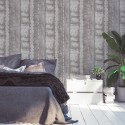 Papeldecor|Tapete im Vintage-Metalleffekt mit blauen Nieten|Tapeten