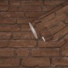 Papeldecor|Tapete Ziegel in Sichtoptik braun|Ziegelimitat