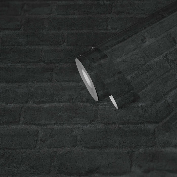 Papeldecor|Wallpaper black exposed brick|Brick Imitation
