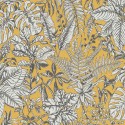 Papeldecor|Wallpaper floral tropical plants yellow|Wallpaper