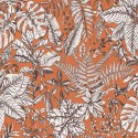 Papeldecor|Tapete tropisches, florales Orange|Tapeten