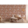 Papeldecor|Tapete tropisches, florales Orange|Tapeten