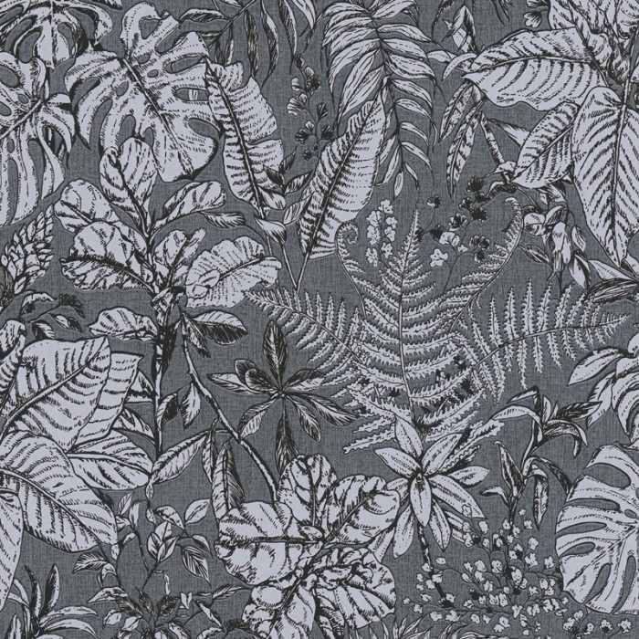 Papeldecor|PAPEL PINTADO floral moderno gris|Papel Pintado