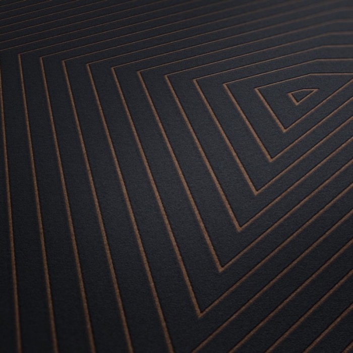 Papeldecor|Modern black and copper metallic Wallpaper|Wallpaper