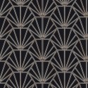 Papeldecor|Tapete Art Deco mit kupferfarbenen metallischen Motiven|Tapeten
