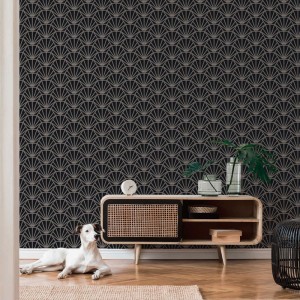 Borastapeter|Wallpaper geometric Birgit terracotta and apricot|Wallpaper 2