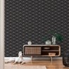 Papeldecor|Tapete Art Deco mit kupferfarbenen metallischen Motiven|Tapeten