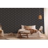 Papeldecor|Tapete Art Deco mit kupferfarbenen metallischen Motiven|Tapeten