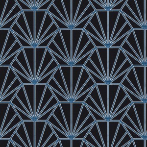 Caselio|Art Deco wallpaper with seashells in green and gold|Art Deco