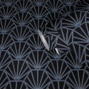 Papeldecor|Papier Peint Art déco bleu et noir métallisé|Papier Peint