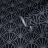 Papeldecor|Papier Peint Art déco bleu et noir métallisé|Papier Peint