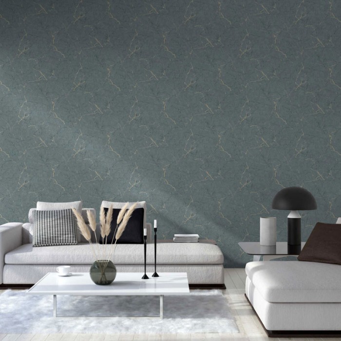 Papeldecor|Papier Peint effet mur fissuré bleu|Papier Peint