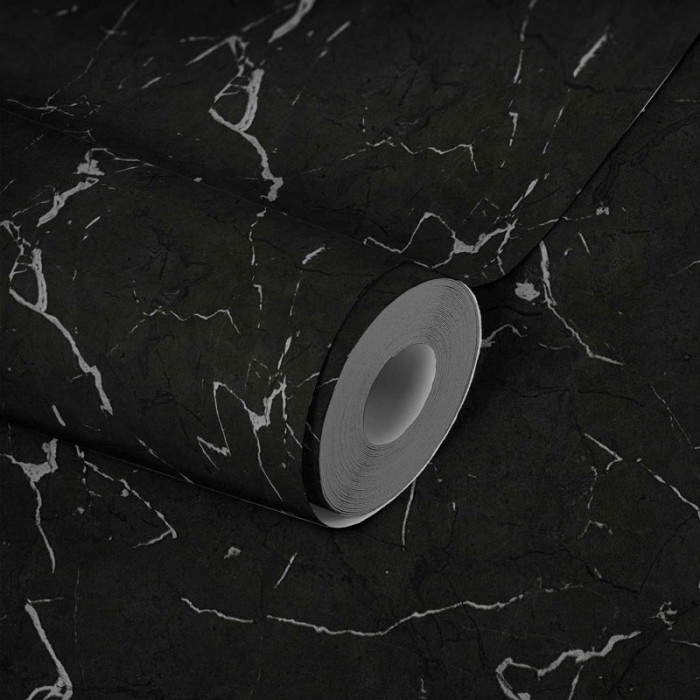 Papeldecor|Tapete Effekt abblätternde Wand in Schwarz|Tapeten