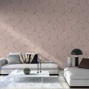Papeldecor|Tapete Effekt rosa Wand mit metallischen Details|Tapeten