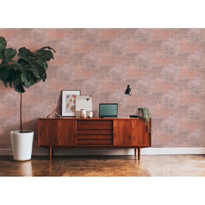 Papeldecor|Papier Peint type mosaïque tons saumon|Papier Peint