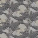 Papeldecor|Papel Pintado moderno estilo japonés con peces y flores orientales|Papel Pintado