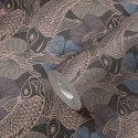 Papeldecor|Papier Peint étang japonais avec carpes et nénuphars|Papier Peint