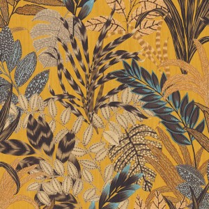 Papeldecor|Moderner floraler Tapete in Grün und Schwarz|Tapeten