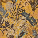 Papeldecor|Tapete gelb floral im ethnischen Stil|Tapeten