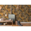 Papeldecor|Yellow floral ethnic-style Wallpaper|Wallpaper