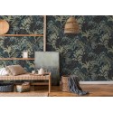 Papeldecor|Moderner floraler Tapete in Grün und Schwarz|Tapeten