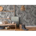 Papeldecor|Wallpaper modern ethnic floral in gray beige tones|Wallpaper