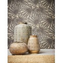 Papeldecor|Wallpaper exotic plant leaves with metallic details|Wallpaper